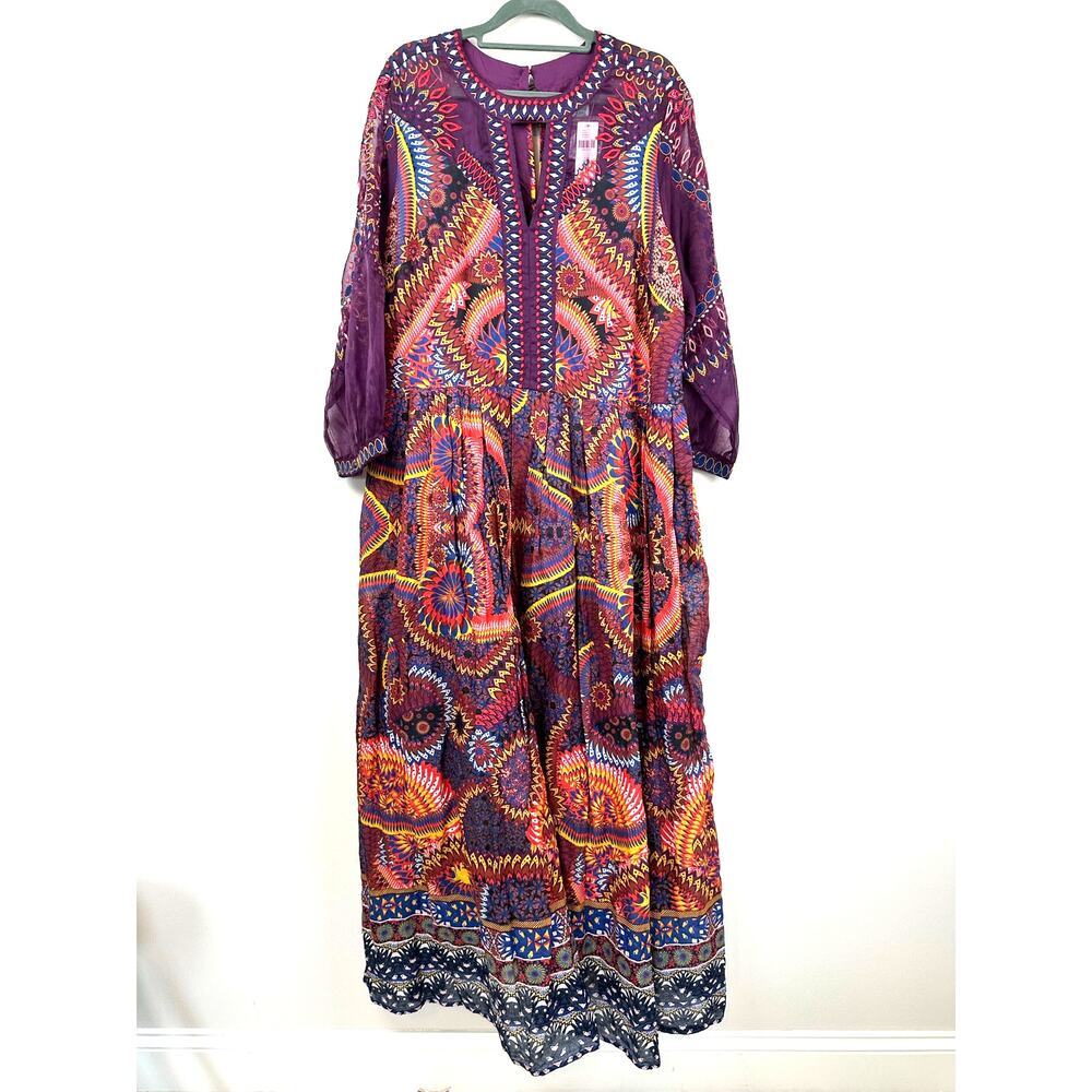 Anthropologie Maren Embroidered Maxi Dress Size 16W NWT - Picture 6 of 16